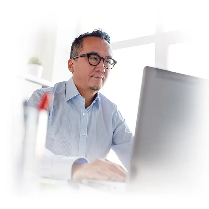 Man Working on Laptop