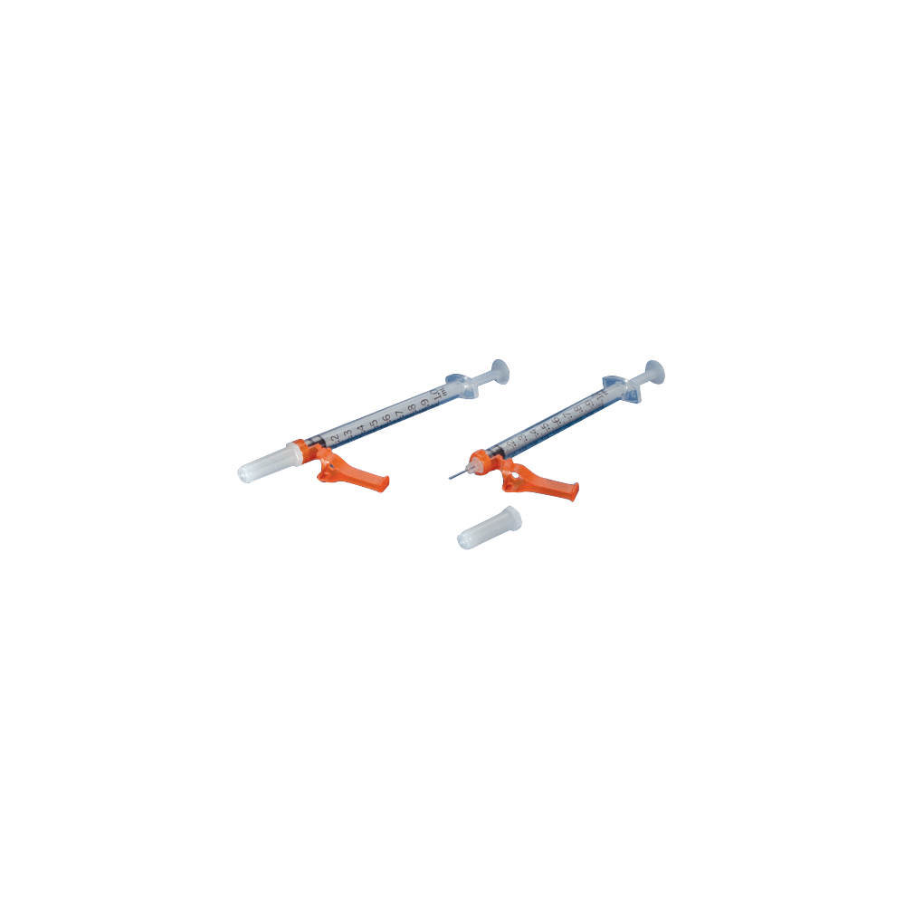Hypodermic Needle-Pro™ EDGE™ Safety Device Fixed Needle TB Syringe
