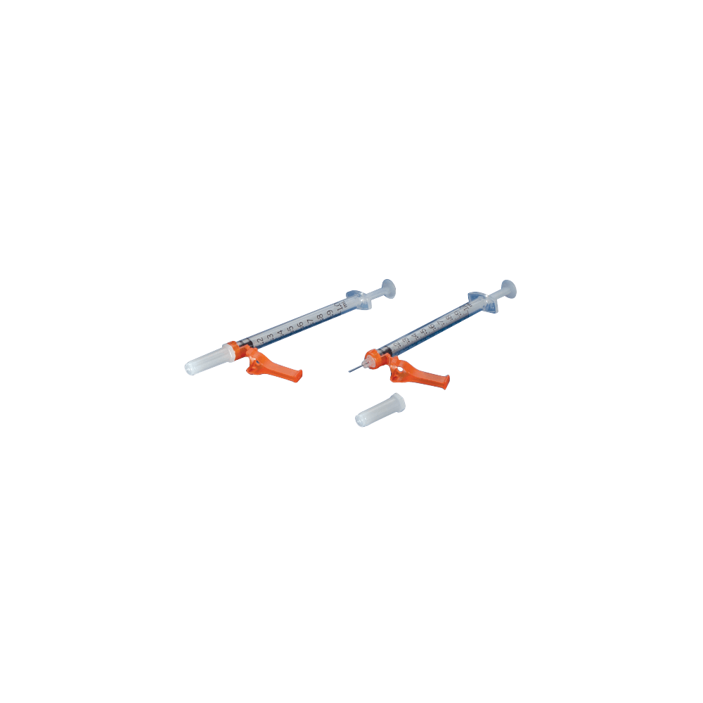 Hypodermic NeedlePro™ EDGE™ Safety Device Fixed Needle TB Syringe
